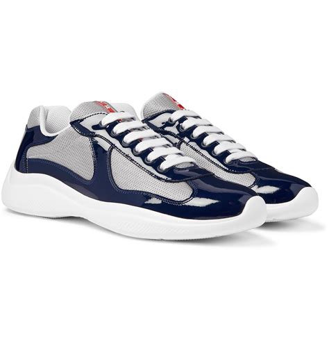 blue prada sneakers men|navy prada sneakers.